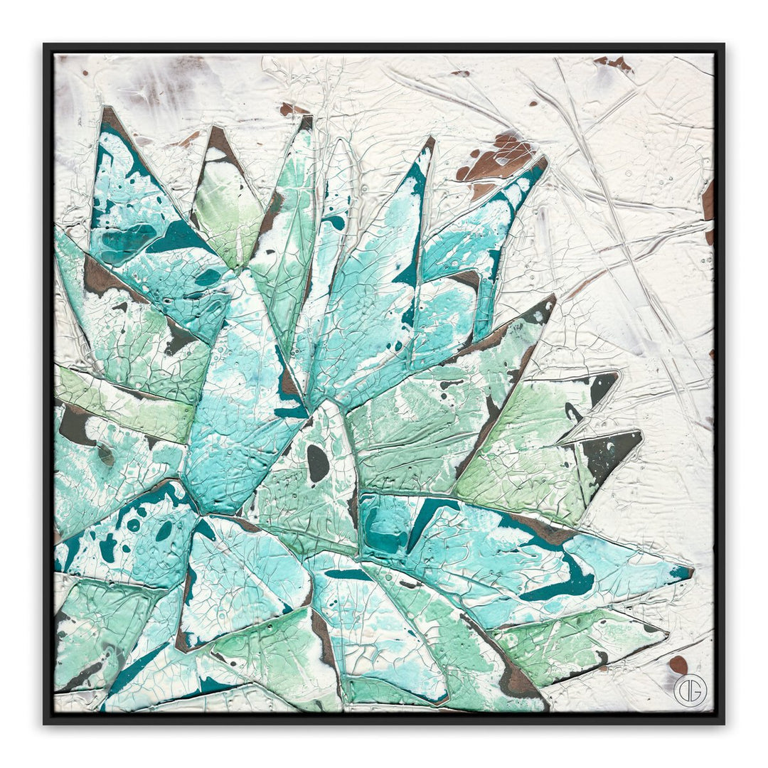 Moment With Agave 2 By Douglas Galloway - 40"X40" - Black Maple