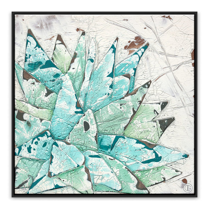 Moment With Agave 2 By Douglas Galloway - 40"X40" - Black Maple