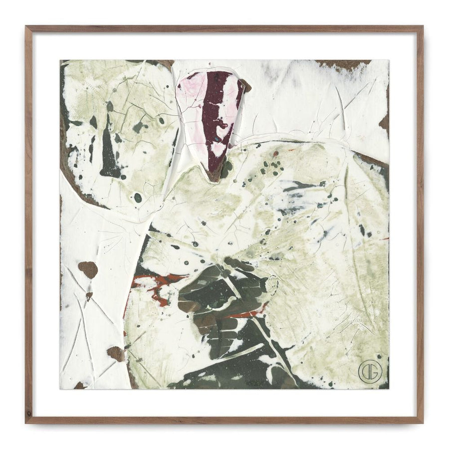 Wall Art Nopales 45 By Douglas Galloway - 40"X40" - Rustic Walnut - Framed Paper