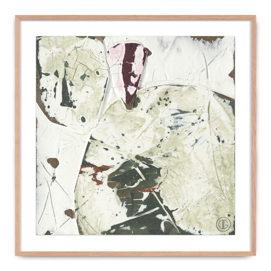 Wall Art Nopales 45 By Douglas Galloway - 40"X40" - White Oak - Framed Paper