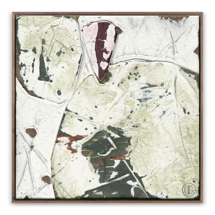 Wall Art Nopales 45 By Douglas Galloway - 40"X40" - Rustic Walnut - Framed Canvas