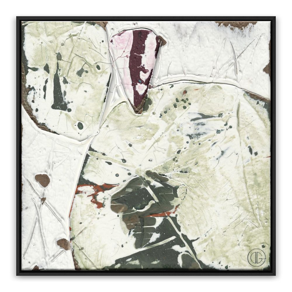 Wall Art Nopales 45 By Douglas Galloway - 32"X32" - Black Maple - Framed Canvas
