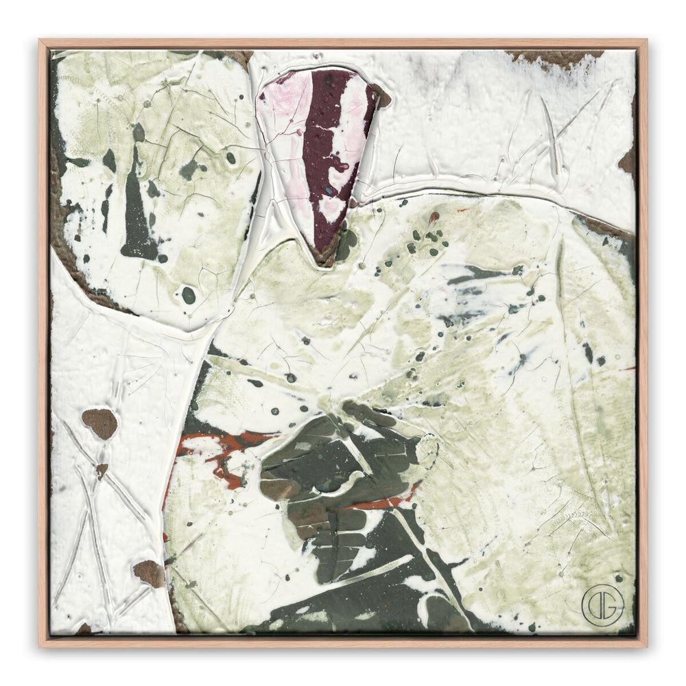 Wall Art Nopales 45 By Douglas Galloway - 40"X40" - White Oak - Framed Canvas