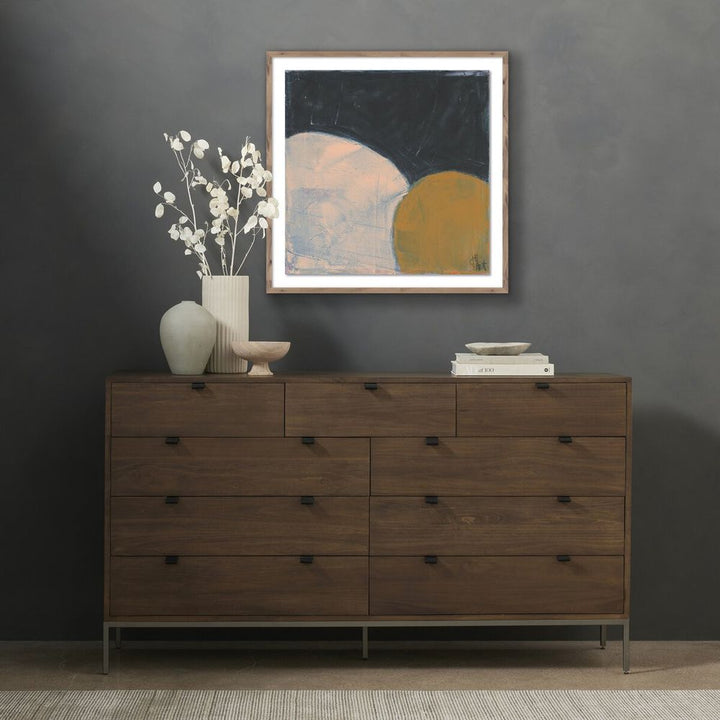Wall Art Sometimes Still By Jill Elliott - 32"X32" - Rustic Walnut