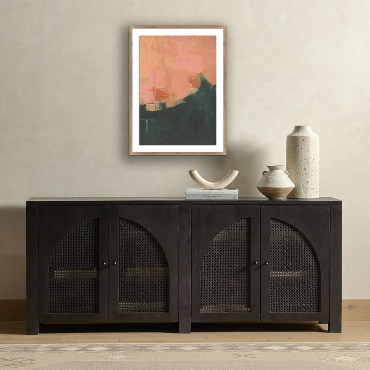 Wall Art An Invitation By Jill Elliot - 30"X40" - Rustic Walnut - Framed Paper