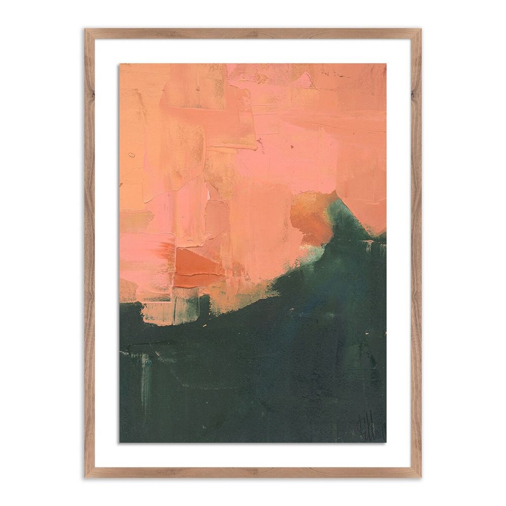 Wall Art An Invitation By Jill Elliot - 30"X40" - Rustic Walnut - Framed Paper