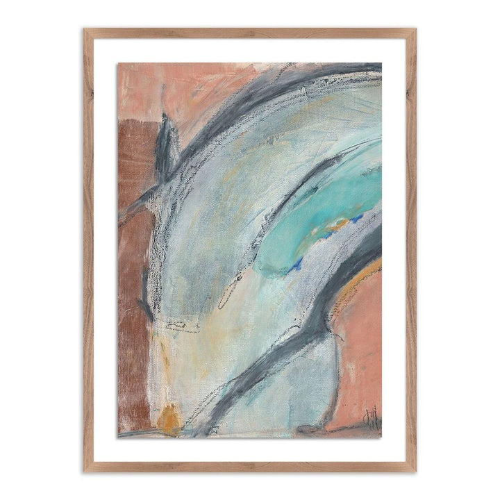 Wall Art Hazy Morning By Jill Elliott - 30"X40" - Rustic Walnut