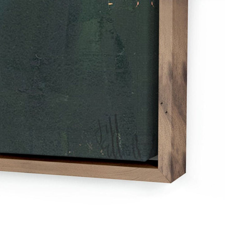 Wall Art An Invitation By Jill Elliot - 36"X48" - Rustic Walnut - Framed Canvas