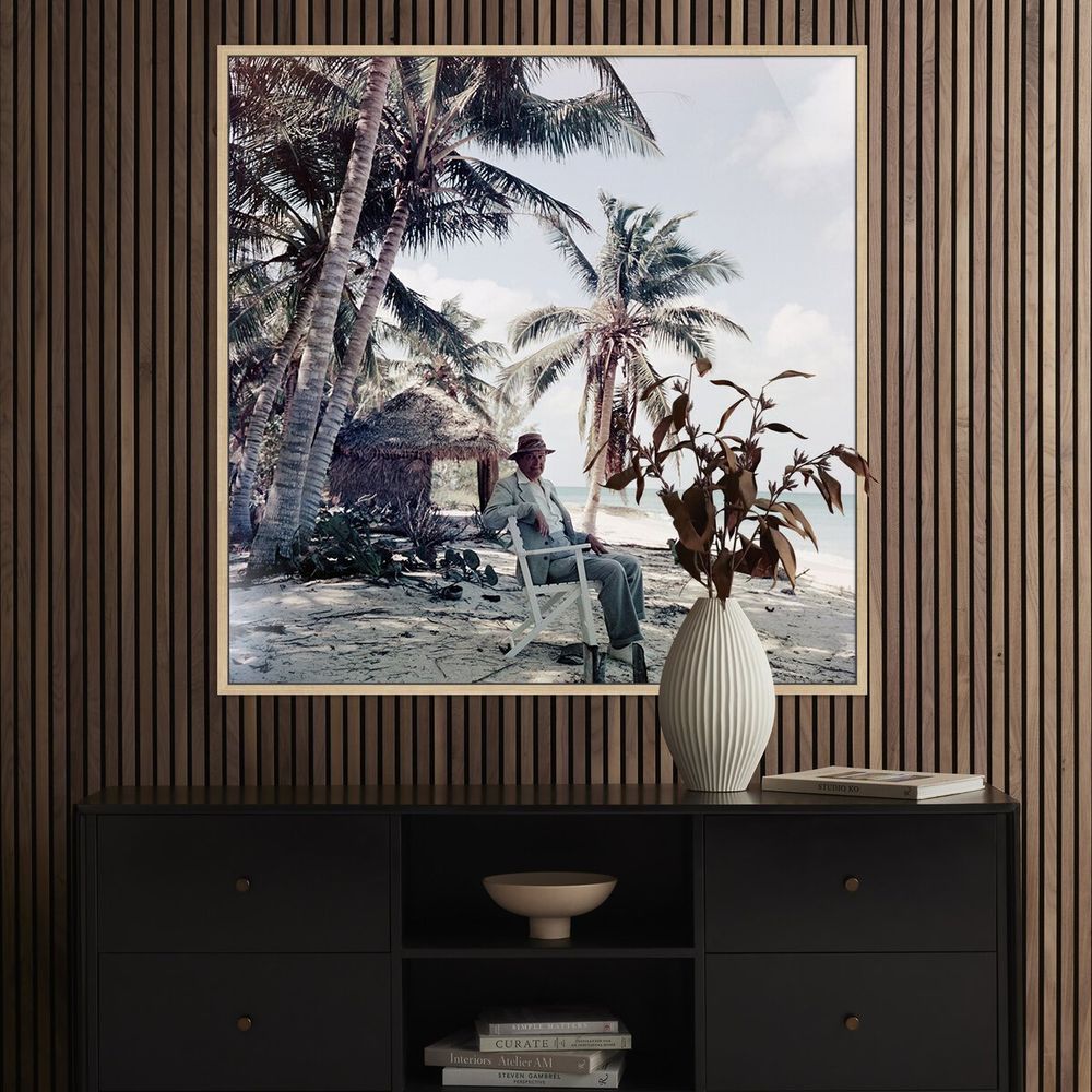 Wall Art T.S. Eliot By Slim Aarons - 48"X48" - White Oak