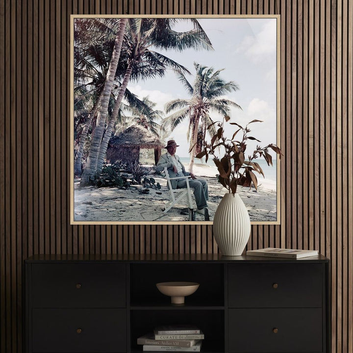 Wall Art T.S. Eliot By Slim Aarons - 48"X48" - White Oak