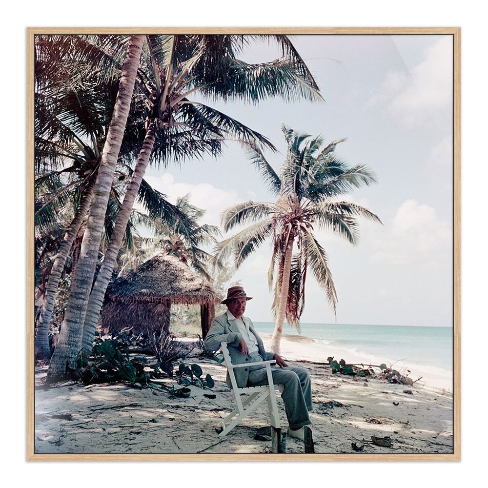 Wall Art T.S. Eliot By Slim Aarons - 48"X48" - White Oak