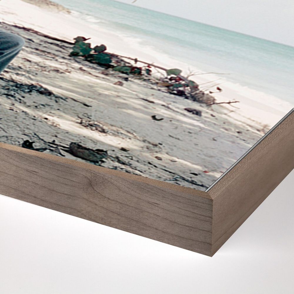 Wall Art T.S. Eliot By Slim Aarons - 48"X48" - Rustic Walnut