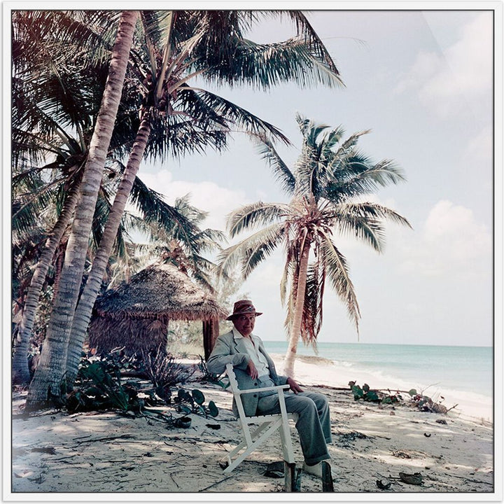 Wall Art T.S. Eliot By Slim Aarons - 24"X24" - White Maple