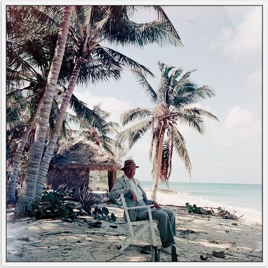 Wall Art T.S. Eliot By Slim Aarons - 24"X24" - White Maple