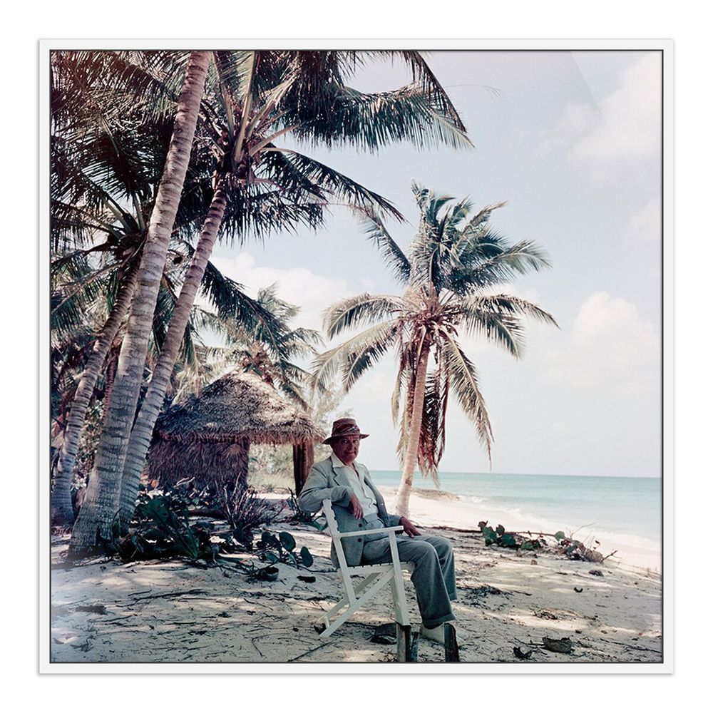 Wall Art T.S. Eliot By Slim Aarons - 48"X48" - White Maple