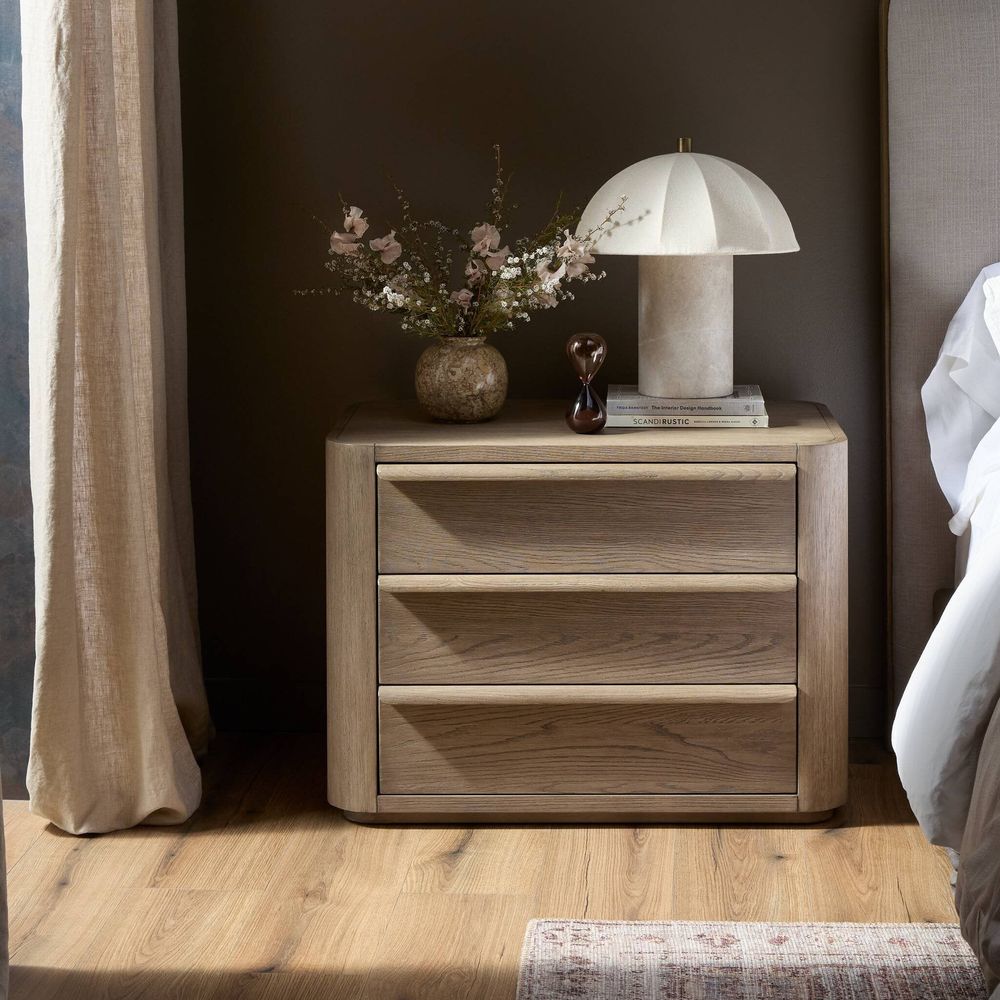 Nightstands Primrose Nightstand - Natural Flat Oak Veneer