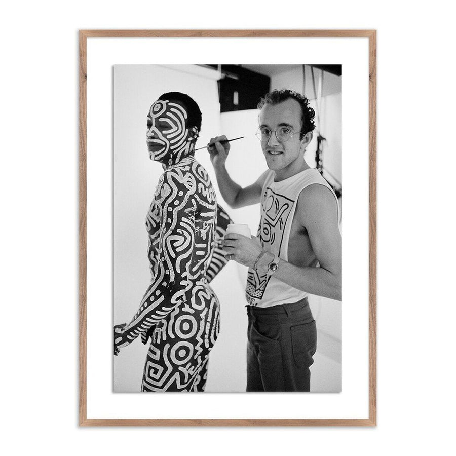 Wall Art Keith Haring And Bill T. Jones By Getty - 24"X32" - Rustic Walnut