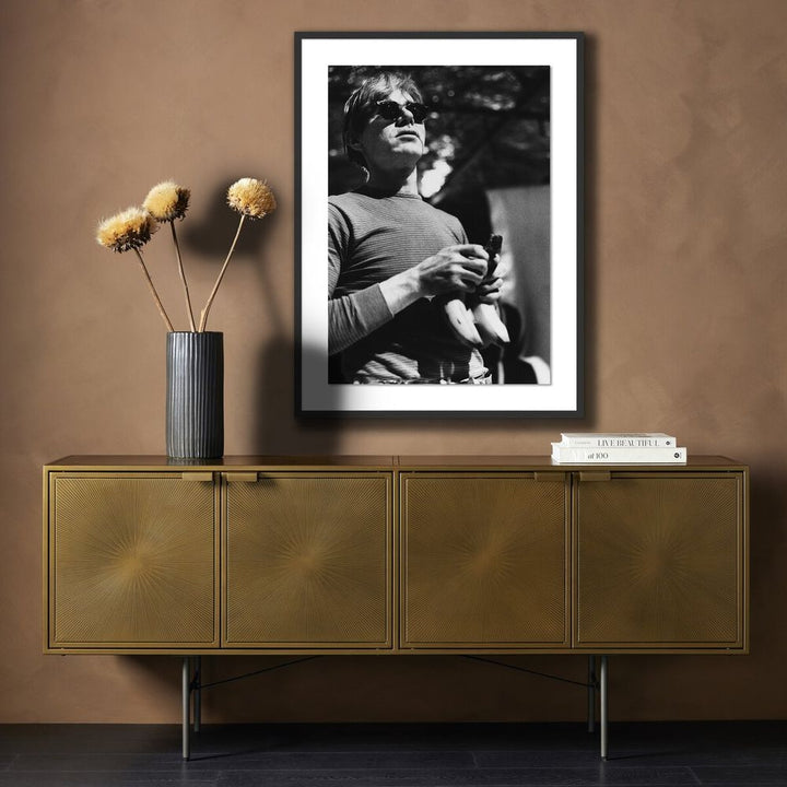 Wall Art Warhol With Bananas By Getty Images - 30"X40" - Black Maple