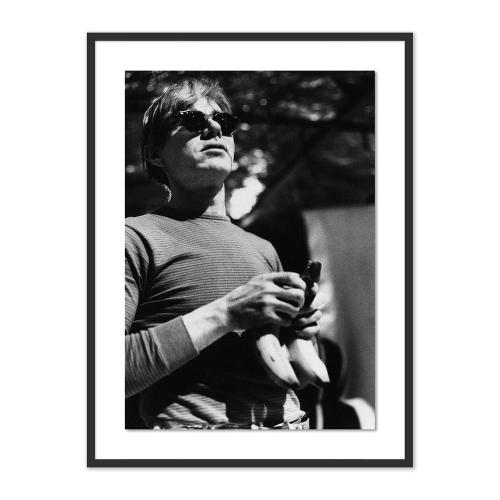 Wall Art Warhol With Bananas By Getty Images - 40"X60" - Black Maple