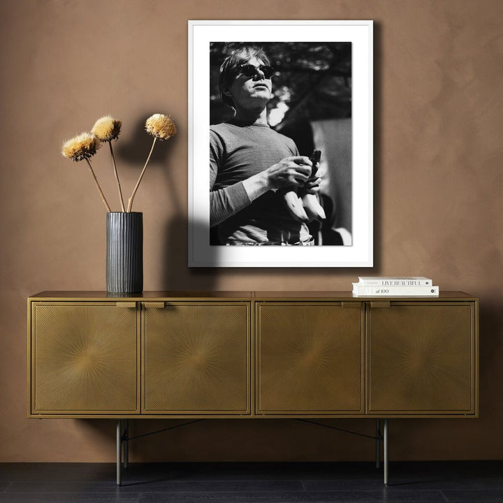 Wall Art Warhol With Bananas By Getty Images - 30"X40" - White Maple