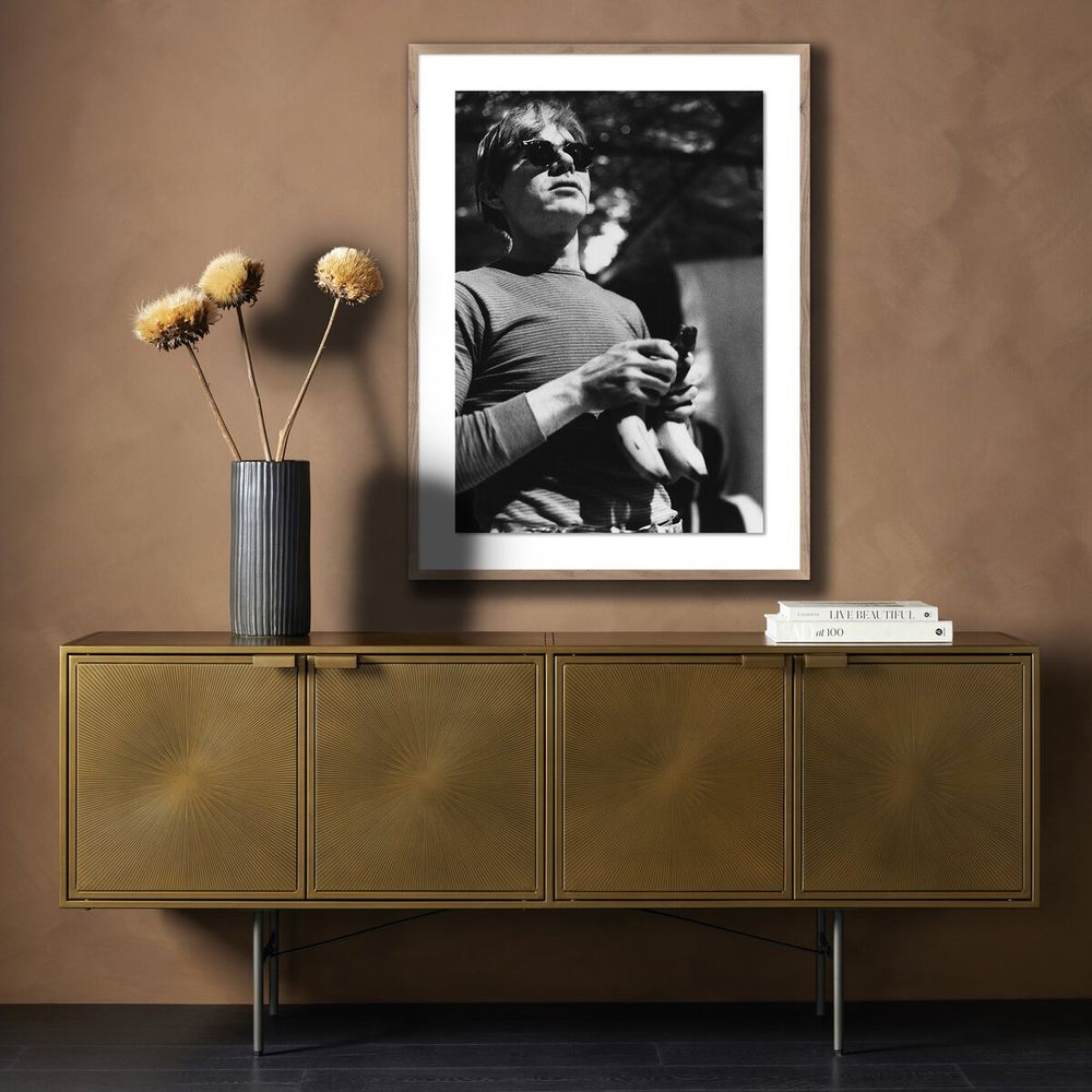 Wall Art Warhol With Bananas By Getty Images - 30"X40" - Rustic Walnut