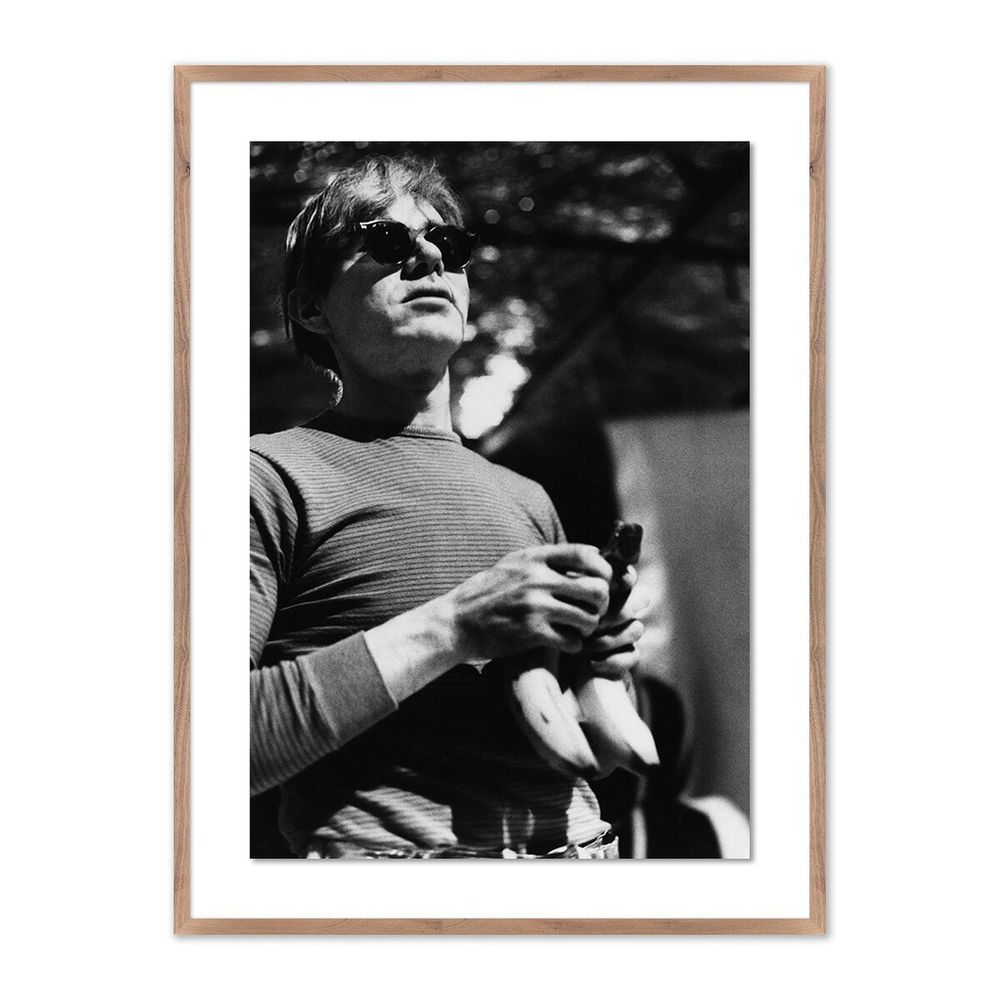 Wall Art Warhol With Bananas By Getty Images - 36"X48" - Rustic Walnut