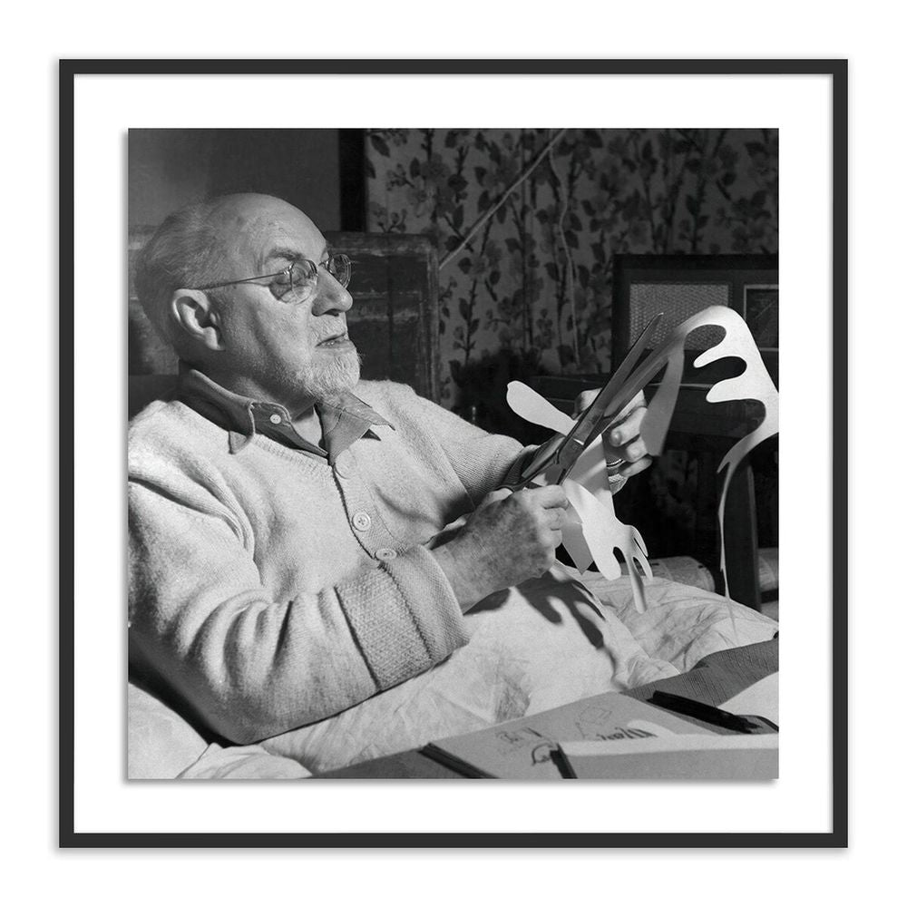 Wall Art Henri Matisse Working On Paper Cut-Out - 60"X60" - Black Maple