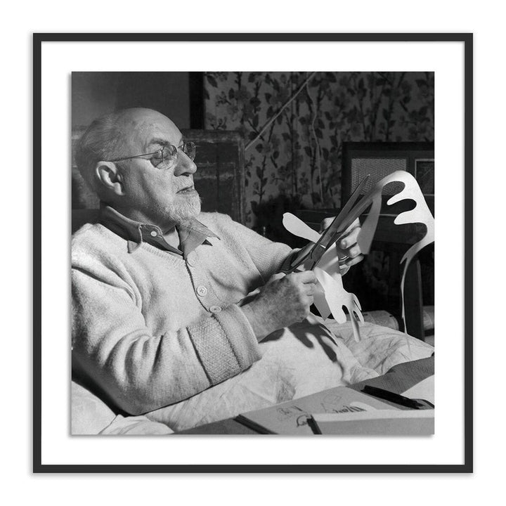 Wall Art Henri Matisse Working On Paper Cut-Out - 60"X60" - Black Maple