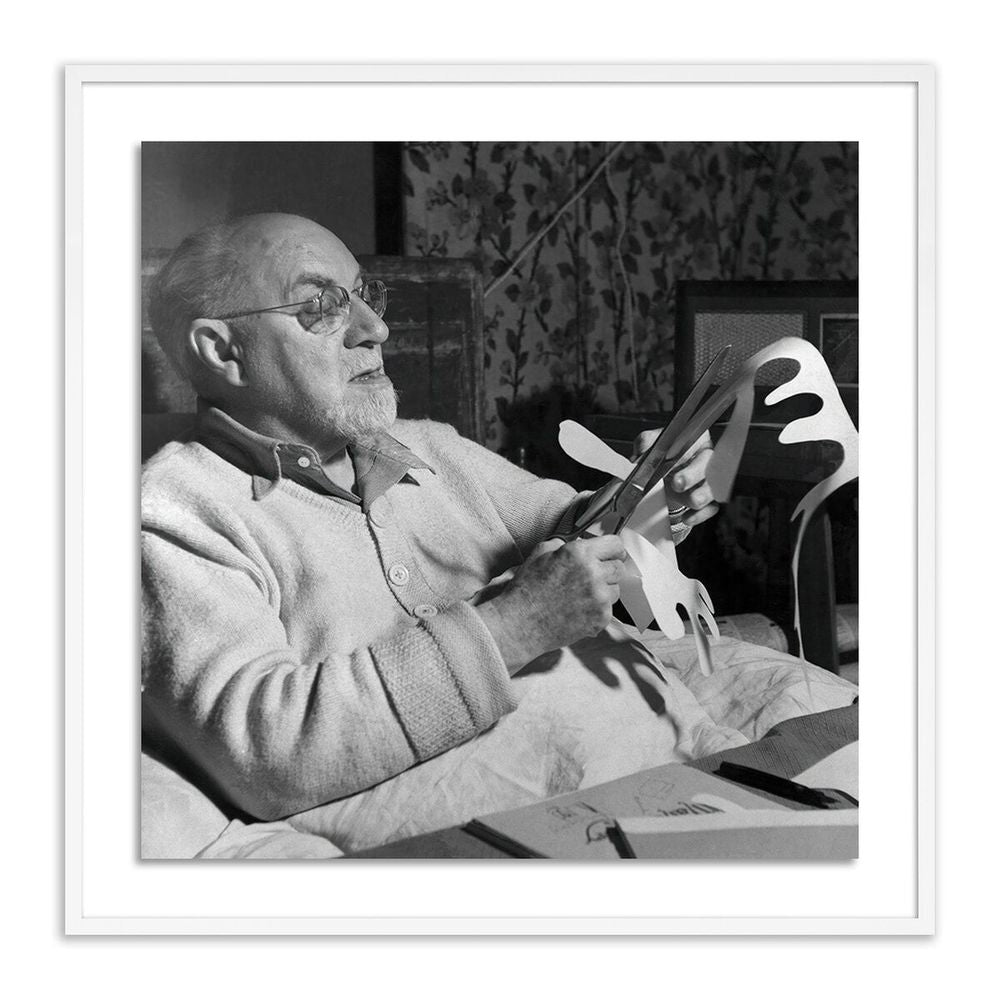 Wall Art Henri Matisse Working On Paper Cut-Out - 32"X32" - White Maple