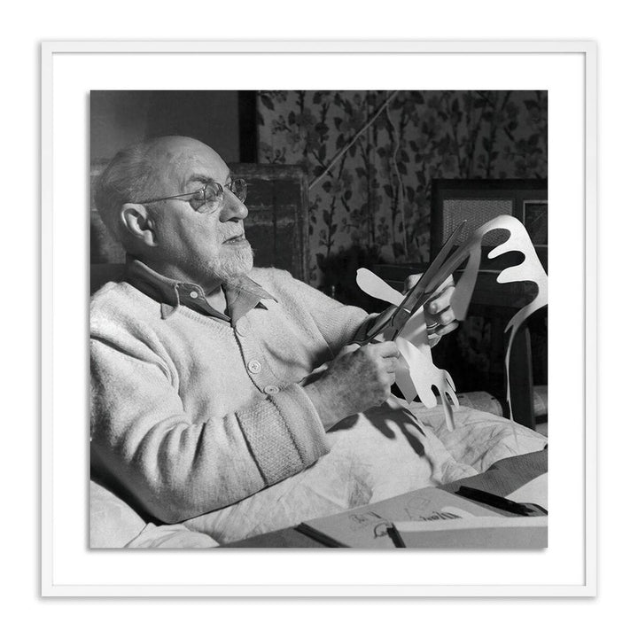 Wall Art Henri Matisse Working On Paper Cut-Out - 32"X32" - White Maple