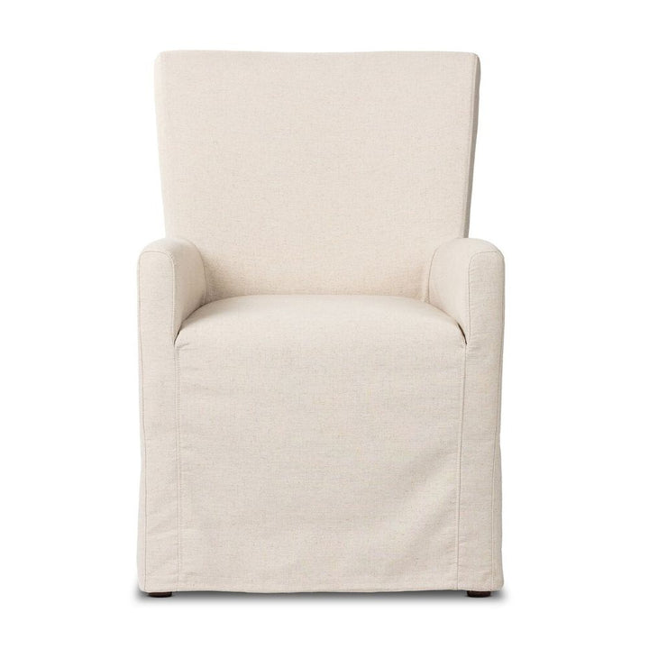 Dining Chairs Vista Slipcovered Dining Armchair: Savile Flax - Coffee Bean