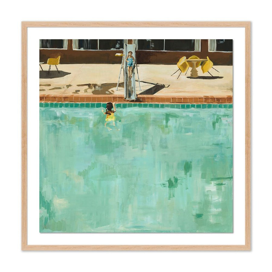 Wall Art Jan And Ellie, Aug. 1970 By Amanda Snyder - 24"X24" - White Oak - Framed Paper