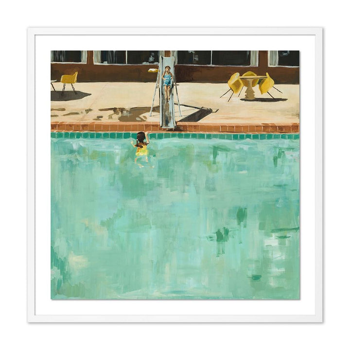 Wall Art Jan And Ellie, Aug. 1970 By Amanda Snyder - 40"X40" - White Maple - Framed Paper