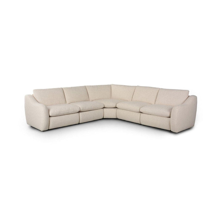 Crawford Power Recliner 5-Piece Sectional Sofa - Antigo Natural