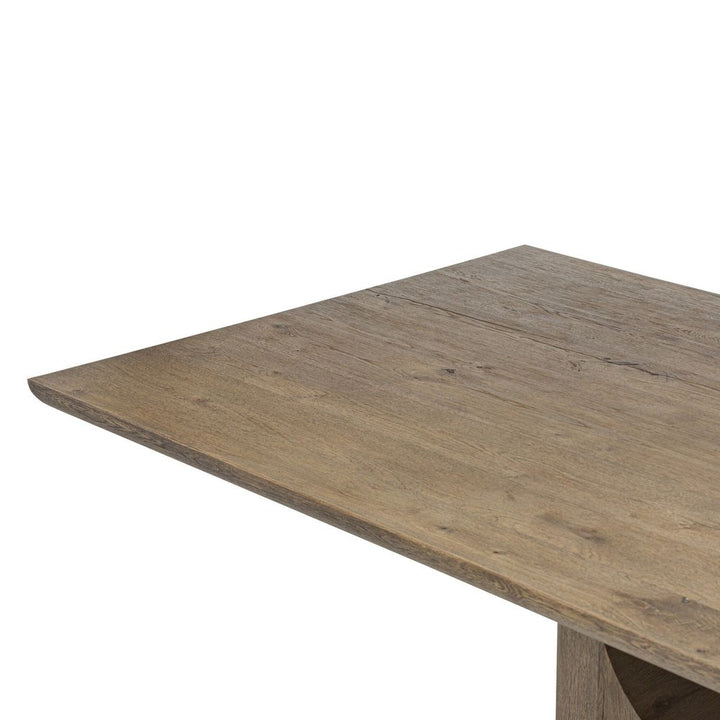 Bevie Dining Table-98" - Brown Oak Veneer