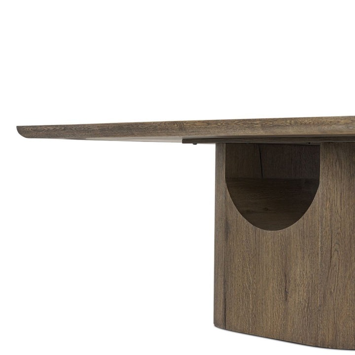Bevie Dining Table-98" - Brown Oak Veneer