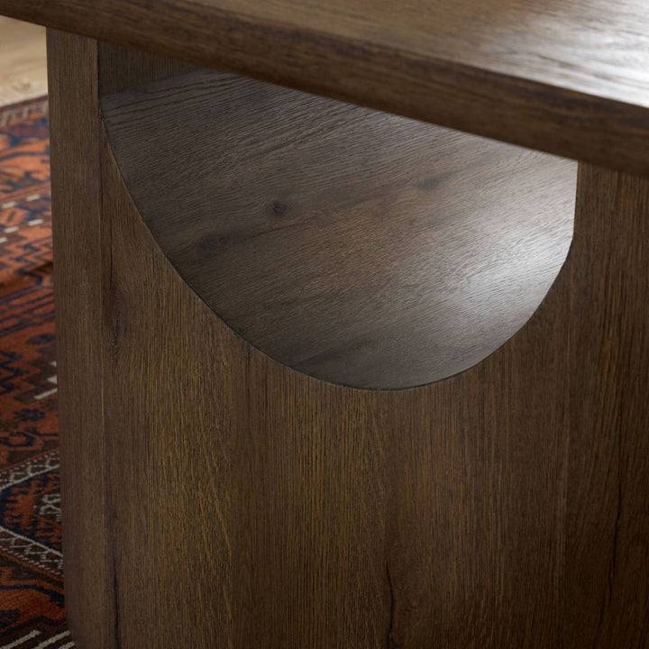 Bevie Dining Table-98" - Brown Oak Veneer