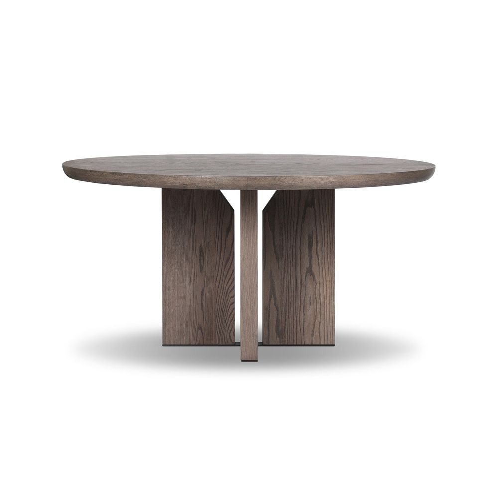 Ernest Round Dining Table - Shale Grey Oak Veneer