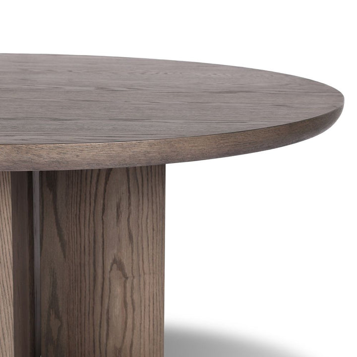 Ernest Round Dining Table - Shale Grey Oak Veneer