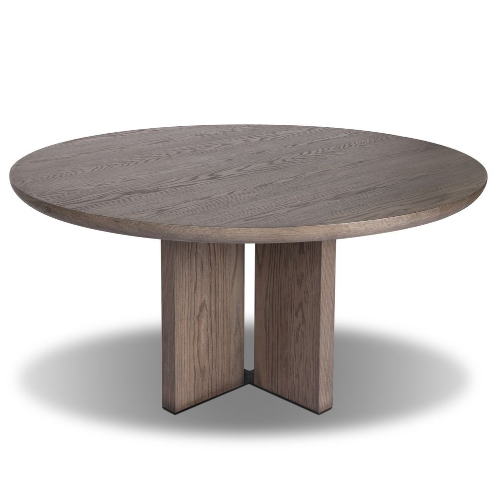 Ernest Round Dining Table - Shale Grey Oak Veneer