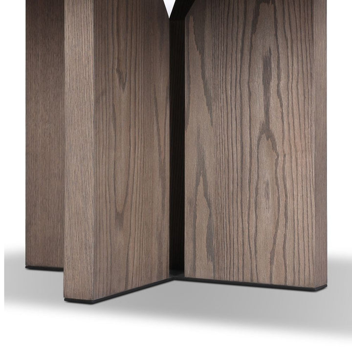 Ernest Round Dining Table - Shale Grey Oak Veneer