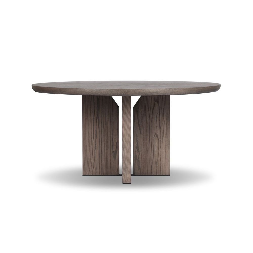 Dining Tables Ernest Round Dining Table - Shale Grey Oak Veneer
