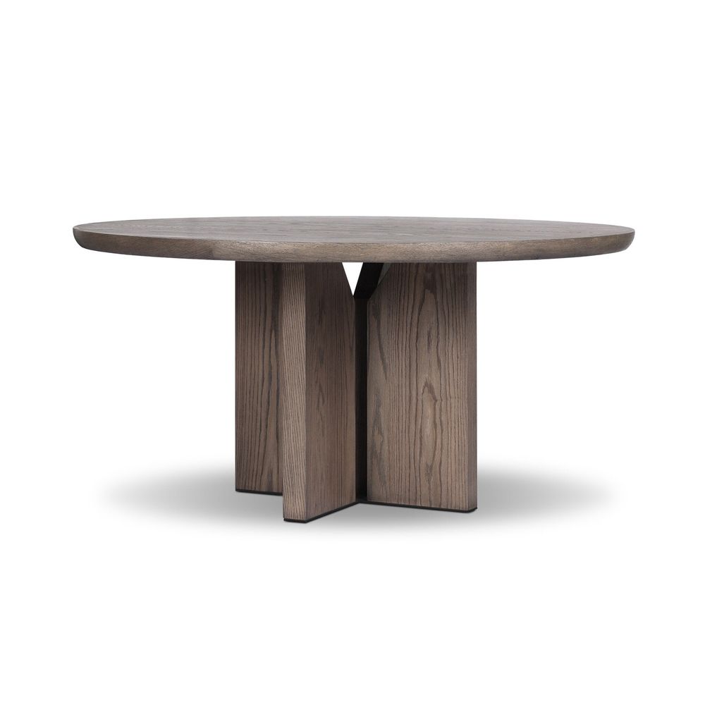 Dining Tables Ernest Round Dining Table - Shale Grey Oak Veneer