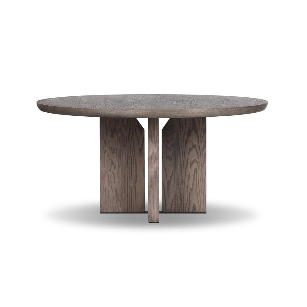 Dining Tables Ernest Round Dining Table - Shale Grey Oak Veneer