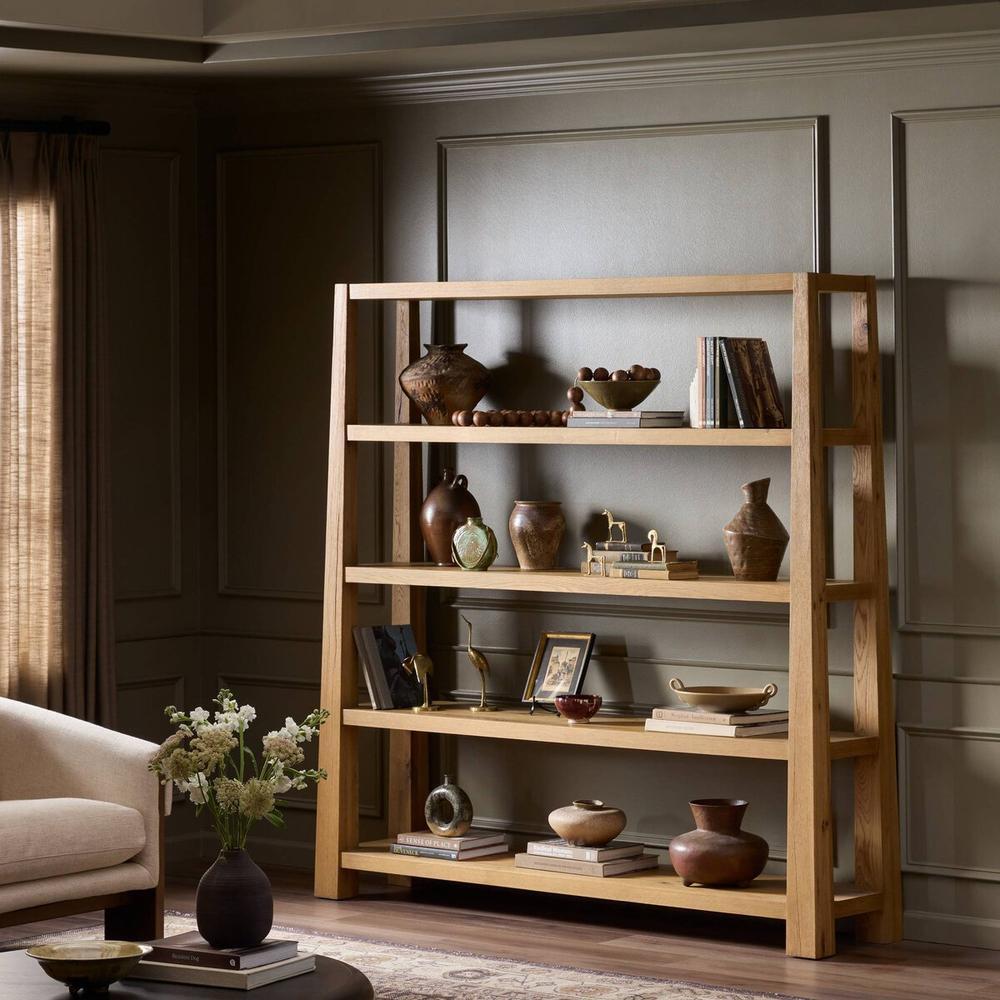 Bookcases & Etageres Boris Bookcase: Aged Natural Oak - Aged Natural Oak Veneer