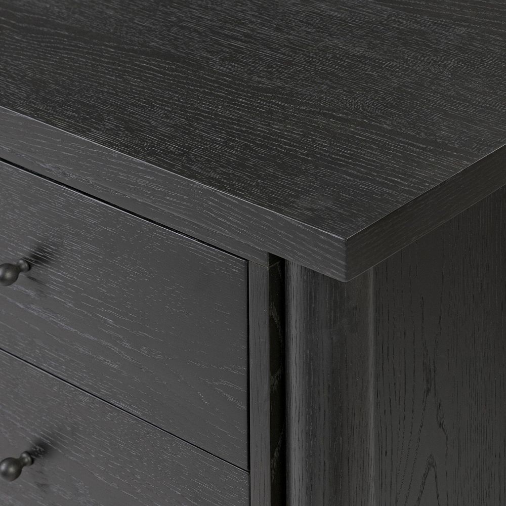 Roark Media Console - Ebony Oak Veneer