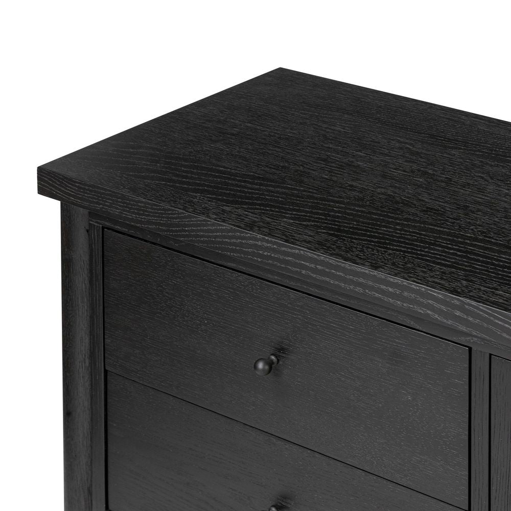 Roark Media Console - Ebony Oak Veneer