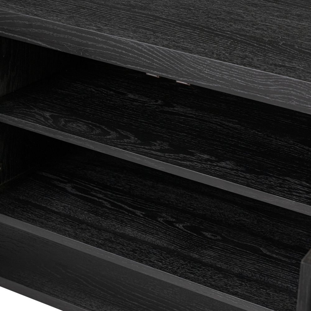Roark Media Console - Ebony Oak Veneer