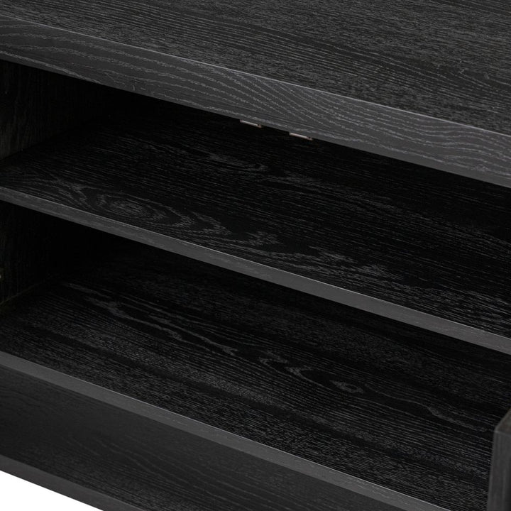 Roark Media Console - Ebony Oak Veneer