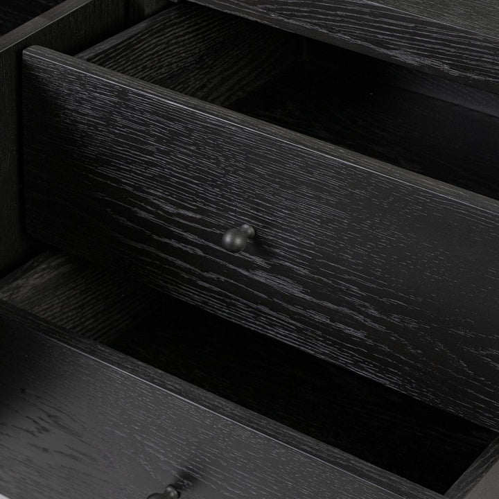 Roark Media Console - Ebony Oak Veneer